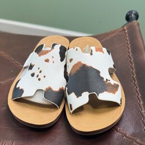 New Corkys cowhide Slide Sandals 10